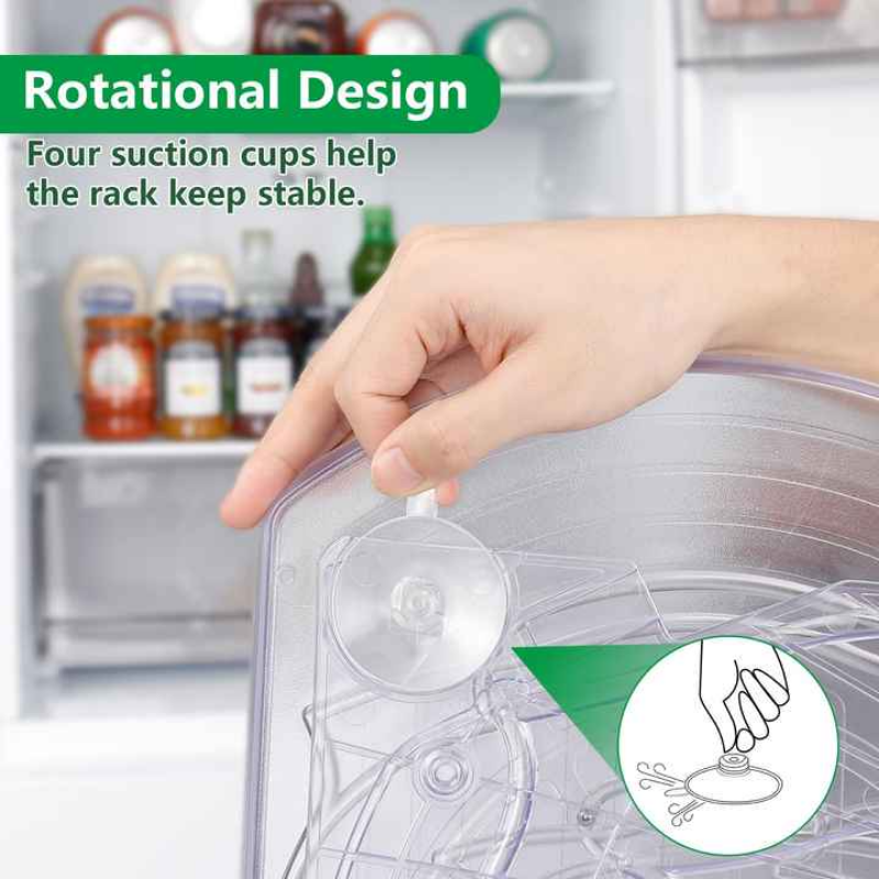 Turntable Refrigerator Storage Rack