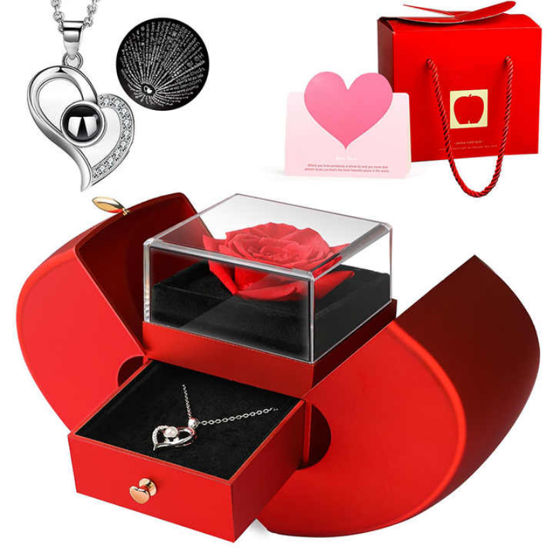 Red Apple Mystery Jewelry Box