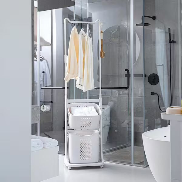 Removable Laundry Basket, Laundry Hamper with Clothes Rack