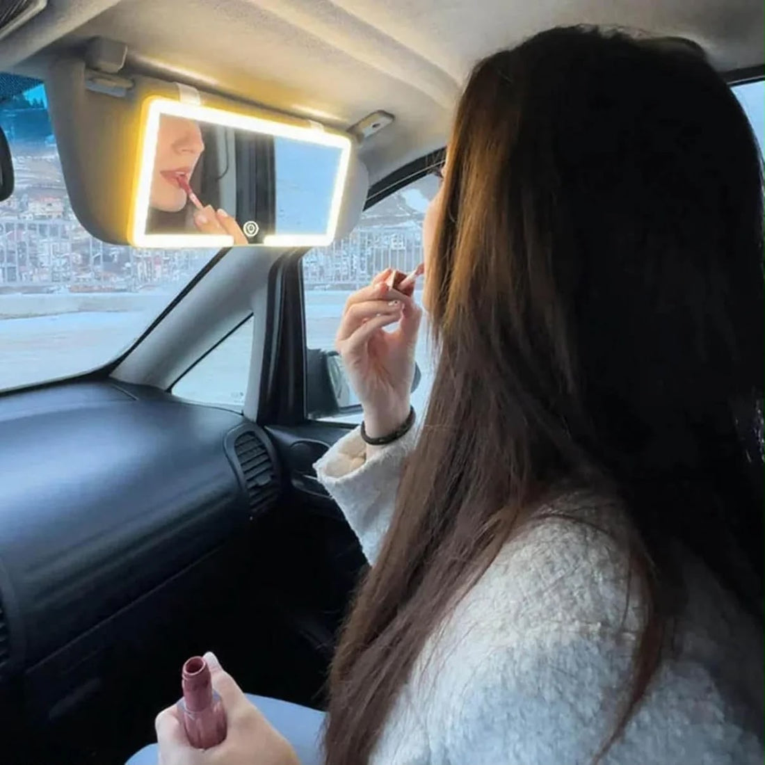 Car Mirror Vanity LED Rechargeable 3 Color