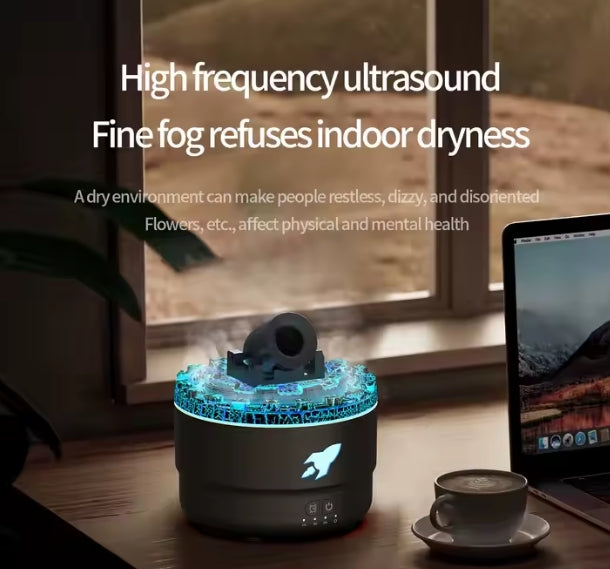 Smoke ring volcanic humidifier